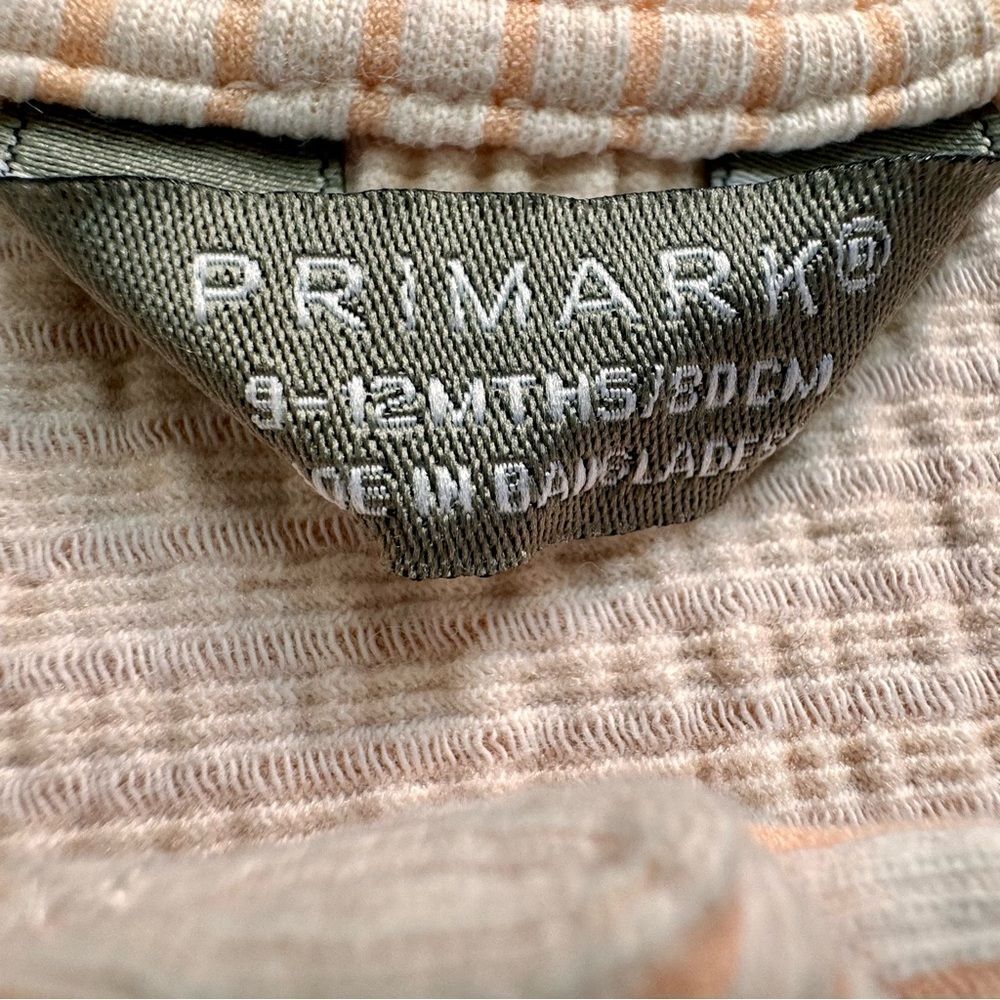 Primark Baby Girl Long Sleeve Striped Ruffle Button Detail Dress. 9-12 Months. - Picture 5 of 7